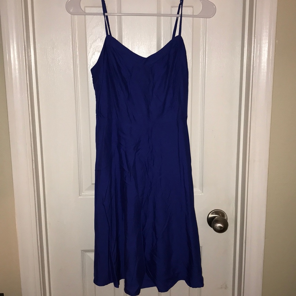 Blue spaghetti strap dress